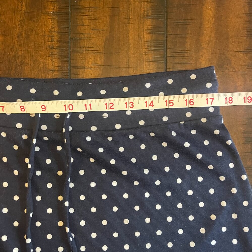 AGNES & DORA Live In Skirt Blue White Polka Dot, size XL - Picture 5 of 6
